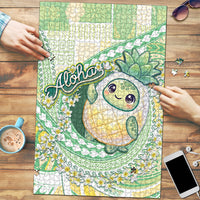Hawaii Pineapple Puzzle Cute Cosplay Turtle Plumeria Spiral DT05 Mint - Polynesian Pride