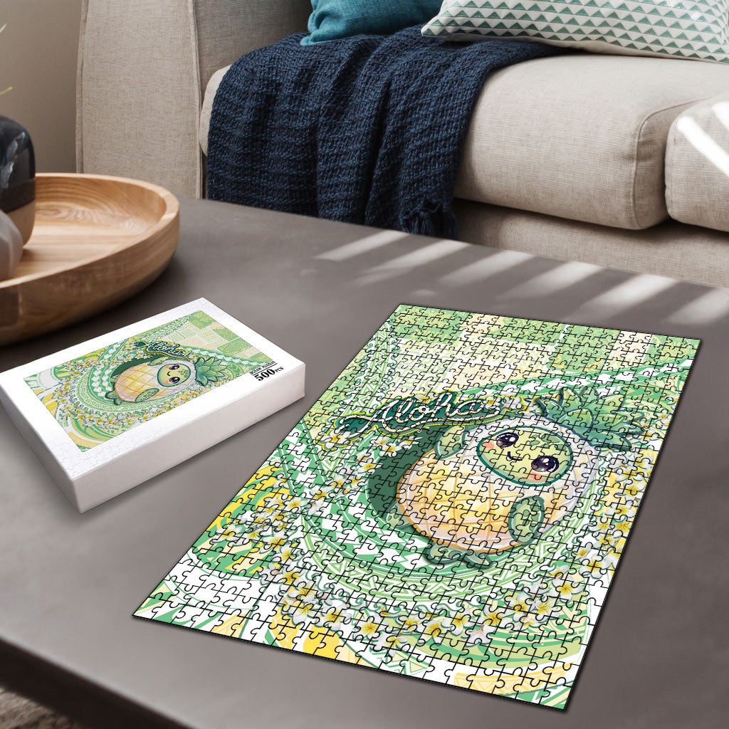 Hawaii Pineapple Puzzle Cute Cosplay Turtle Plumeria Spiral DT05 - Polynesian Pride
