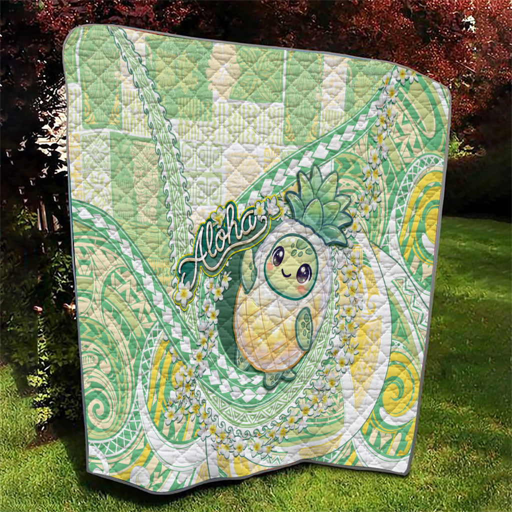 Hawaii Pineapple Quilt Cute Cosplay Turtle Plumeria Spiral DT05 - Polynesian Pride