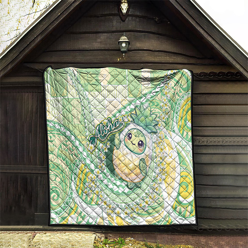 Hawaii Pineapple Quilt Cute Cosplay Turtle Plumeria Spiral DT05 - Polynesian Pride