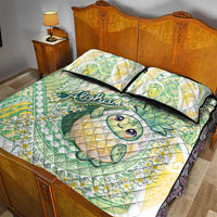 Hawaii Pineapple Quilt Bed Set Cute Cosplay Turtle Plumeria Spiral DT05 - Polynesian Pride