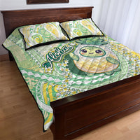 Hawaii Pineapple Quilt Bed Set Cute Cosplay Turtle Plumeria Spiral DT05 - Polynesian Pride
