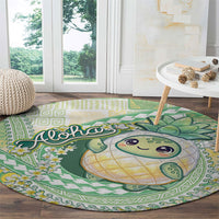 Hawaii Pineapple Round Carpet Cute Cosplay Turtle Plumeria Spiral DT05 - Polynesian Pride