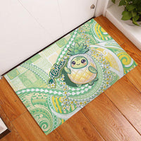 Hawaii Pineapple Rubber Doormat Cute Cosplay Turtle Plumeria Spiral DT05 - Polynesian Pride