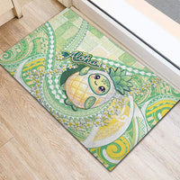 Hawaii Pineapple Rubber Doormat Cute Cosplay Turtle Plumeria Spiral DT05 - Polynesian Pride