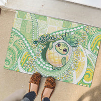 Hawaii Pineapple Rubber Doormat Cute Cosplay Turtle Plumeria Spiral DT05 - Polynesian Pride