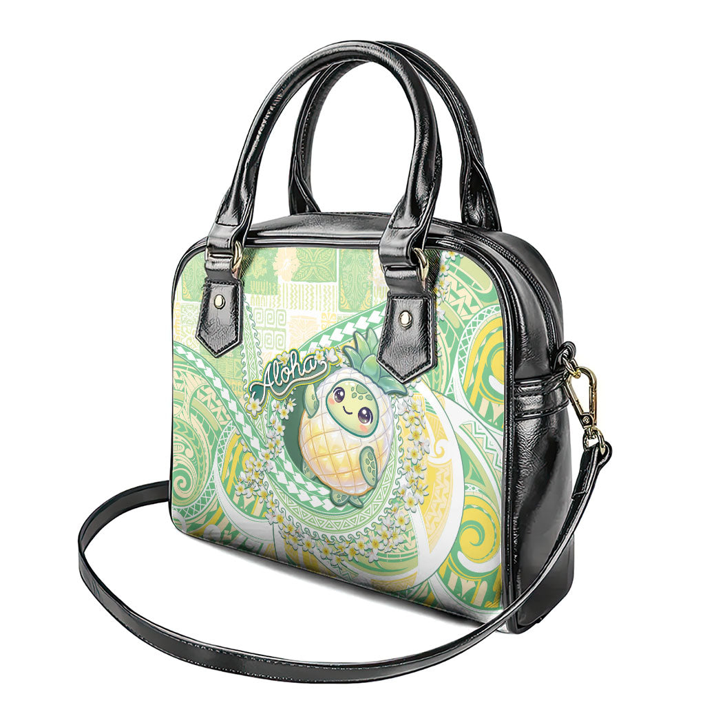 Hawaii Pineapple Shoulder Handbag Cute Cosplay Turtle Plumeria Spiral DT05 - Polynesian Pride