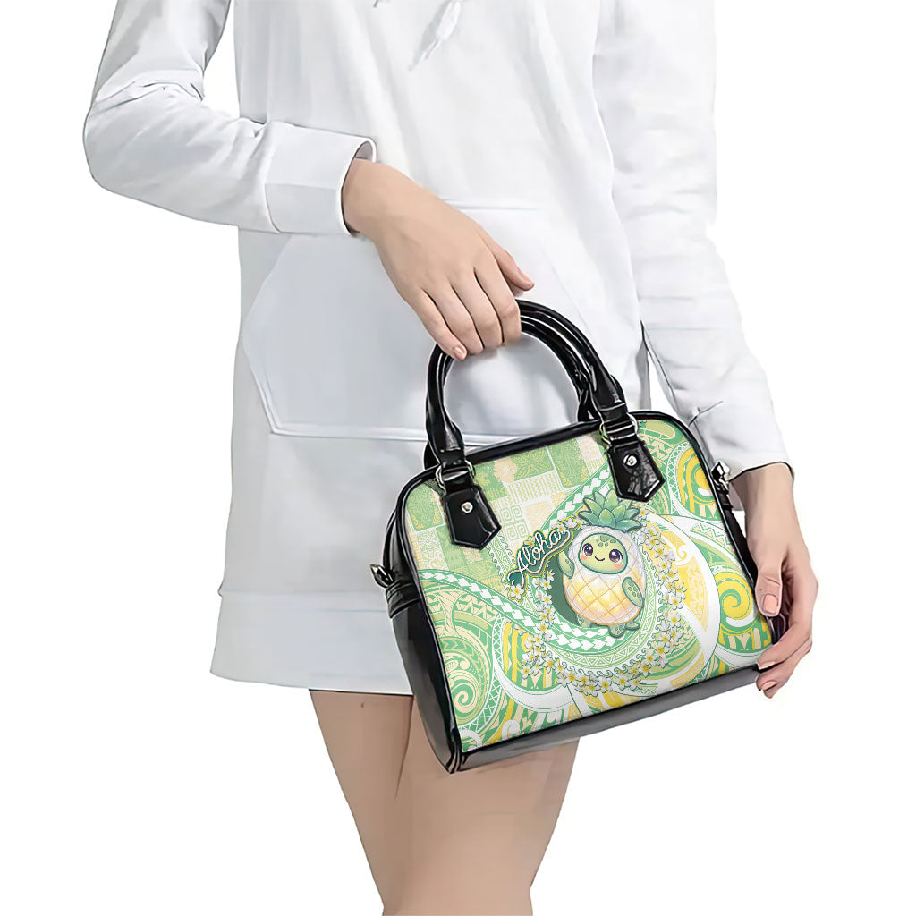 Hawaii Pineapple Shoulder Handbag Cute Cosplay Turtle Plumeria Spiral DT05 - Polynesian Pride