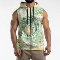Hawaii Pineapple Sleeveless Zip Hoodie Cute Cosplay Turtle Plumeria Spiral DT05 - Polynesian Pride