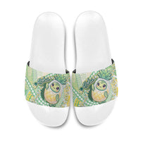 Hawaii Pineapple Slide Sandals Cute Cosplay Turtle Plumeria Spiral DT05 Mint - Polynesian Pride