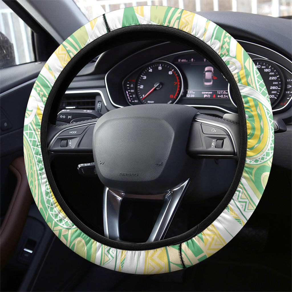 Hawaii Pineapple Steering Wheel Cover Cute Cosplay Turtle Plumeria Spiral DT05 - Polynesian Pride
