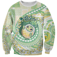 Hawaii Pineapple Sweatshirt Cute Cosplay Turtle Plumeria Spiral DT05 Unisex Mint - Polynesian Pride