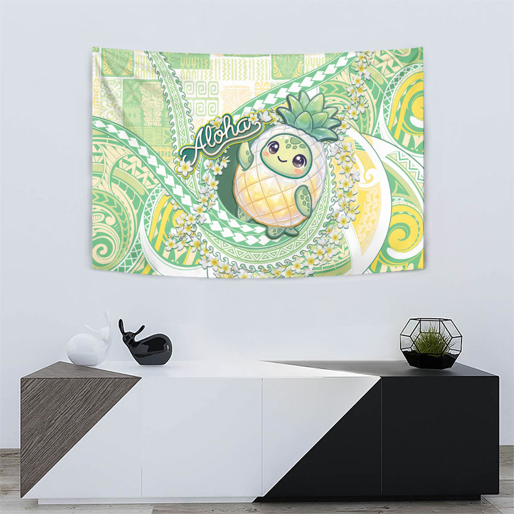 Hawaii Pineapple Tapestry Cute Cosplay Turtle Plumeria Spiral DT05 - Polynesian Pride