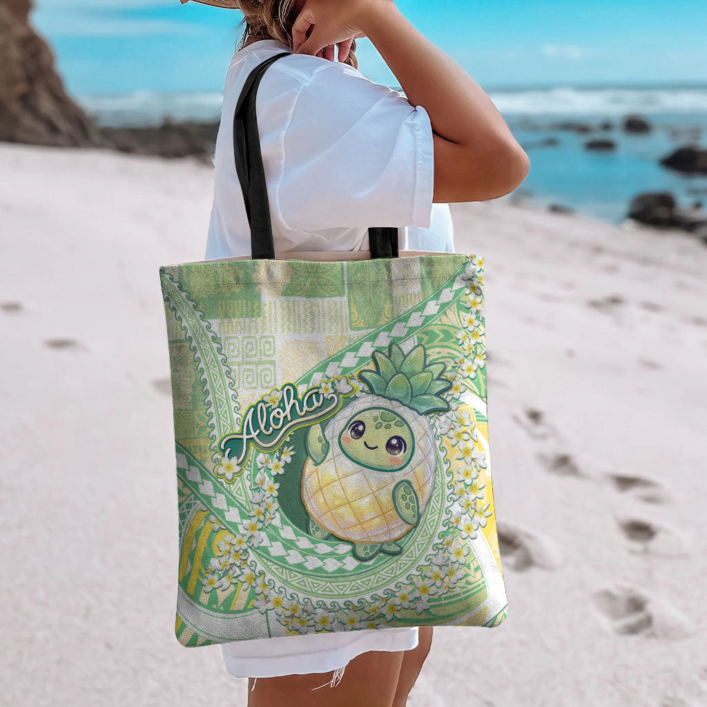 Hawaii Pineapple Tote Bag Cute Cosplay Turtle Plumeria Spiral DT05 - Polynesian Pride