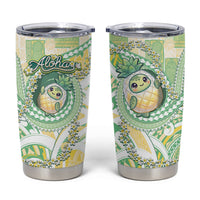 Hawaii Pineapple Tumbler Cup Cute Cosplay Turtle Plumeria Spiral DT05 Mint - Polynesian Pride