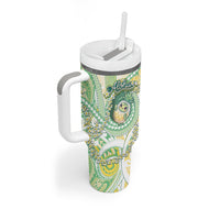 Hawaii Pineapple Tumbler With Handle Cute Cosplay Turtle Plumeria Spiral DT05 - Polynesian Pride