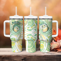 Hawaii Pineapple Tumbler With Handle Cute Cosplay Turtle Plumeria Spiral DT05 - Polynesian Pride