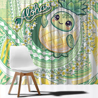 Hawaii Pineapple Window Curtain Cute Cosplay Turtle Plumeria Spiral DT05 - Polynesian Pride