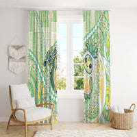 Hawaii Pineapple Window Curtain Cute Cosplay Turtle Plumeria Spiral DT05 - Polynesian Pride