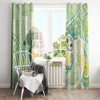 Hawaii Pineapple Window Curtain Cute Cosplay Turtle Plumeria Spiral DT05 - Polynesian Pride