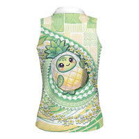 Hawaii Pineapple Women Sleeveless Polo Shirt Cute Cosplay Turtle Plumeria Spiral DT05 - Polynesian Pride