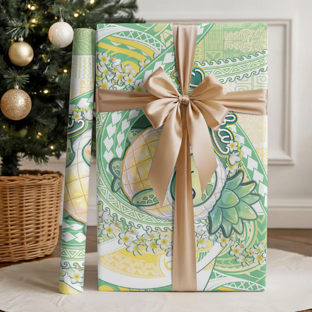Hawaii Pineapple Wrapping Paper Cute Cosplay Turtle Plumeria Spiral DT05 - Polynesian Pride