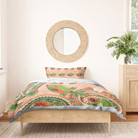 Hawaii Papaya Bedding Set Cute Cosplay Humuhumu Fish Plumeria Waves DT05 - Polynesian Pride
