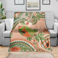 Hawaii Papaya Blanket Cute Cosplay Humuhumu Fish Plumeria Waves DT05 - Polynesian Pride
