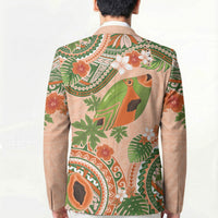Hawaii Papaya Blazer Cute Cosplay Humuhumu Fish Plumeria Waves DT05 - Polynesian Pride