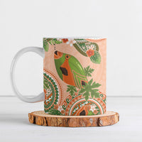 Hawaii Papaya Ceramic Mug Cute Cosplay Humuhumu Fish Plumeria Waves DT05 Orange - Polynesian Pride