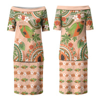 Hawaii Papaya Couples Matching Puletasi and Hawaiian Shirt Cute Cosplay Humuhumu Fish Plumeria Waves DT05 - Polynesian Pride