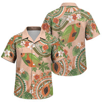 Hawaii Papaya Family Matching Tank Maxi Dress and Hawaiian Shirt Cute Cosplay Humuhumu Fish Plumeria Waves DT05 Son's Shirt Orange - Polynesian Pride