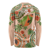 Hawaii Papaya Long Sleeve Shirt Cute Cosplay Humuhumu Fish Plumeria Waves DT05 - Polynesian Pride