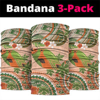 Hawaii Papaya Neck Gaiter Cute Cosplay Humuhumu Fish Plumeria Waves DT05 package One Size: 25*50cm Orange - Polynesian Pride