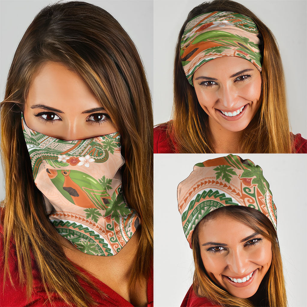 Hawaii Papaya Neck Gaiter Cute Cosplay Humuhumu Fish Plumeria Waves DT05 - Polynesian Pride