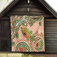 Hawaii Papaya Quilt Cute Cosplay Humuhumu Fish Plumeria Waves DT05 - Polynesian Pride