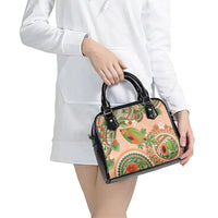 Hawaii Papaya Shoulder Handbag Cute Cosplay Humuhumu Fish Plumeria Waves DT05 - Polynesian Pride