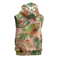 Hawaii Papaya Sleeveless Hoodie Cute Cosplay Humuhumu Fish Plumeria Waves DT05 - Polynesian Pride