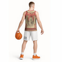 Tonga Language Week Basketball Jersey Tribal Cross Ngatu Floral Pattern DT05 - Polynesian Pride