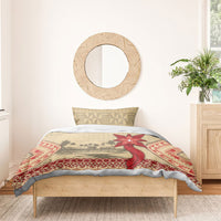 Tonga Language Week Bedding Set Tribal Cross Ngatu Floral Pattern DT05 - Polynesian Pride