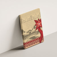 Tonga Language Week Canvas Wall Art Tribal Cross Ngatu Floral Pattern DT05 - Polynesian Pride
