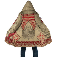 Tonga Language Week Cloak Tribal Cross Ngatu Floral Pattern DT05 Unisex Red - Polynesian Pride