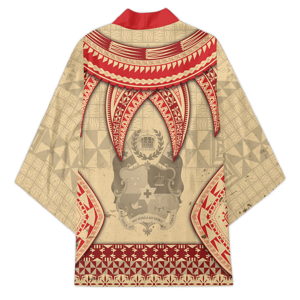 Tonga Language Week Kimono Tribal Cross Ngatu Floral Pattern DT05 - Polynesian Pride