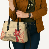 Tonga Language Week Leather Bag Tribal Cross Ngatu Floral Pattern DT05 - Polynesian Pride