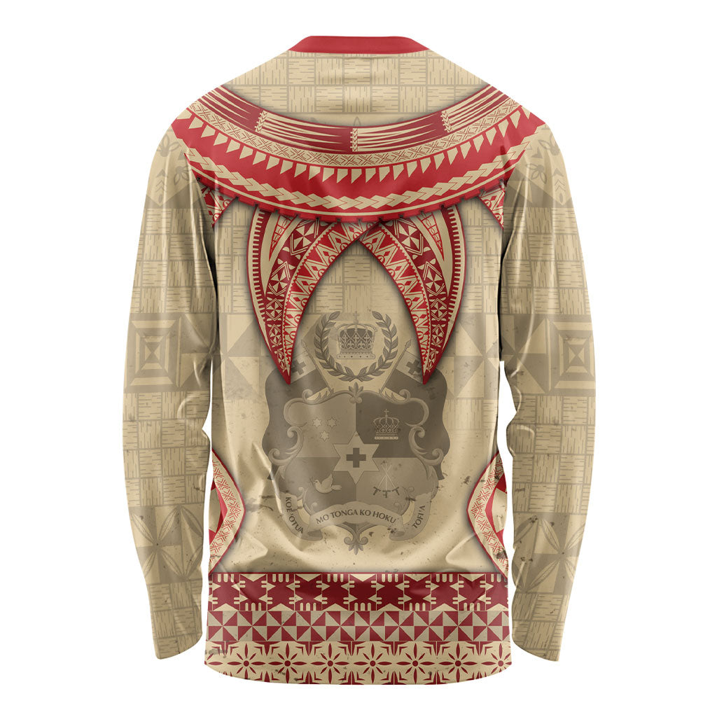 Tonga Language Week Long Sleeve Shirt Tribal Cross Ngatu Floral Pattern DT05 - Polynesian Pride