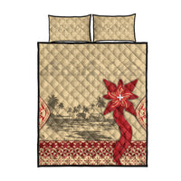 Tonga Language Week Quilt Bed Set Tribal Cross Ngatu Floral Pattern DT05 - Polynesian Pride