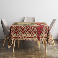 Tonga Language Week Tablecloth Tribal Cross Ngatu Floral Pattern DT05 - Polynesian Pride