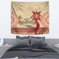 Tonga Language Week Tapestry Tribal Cross Ngatu Floral Pattern DT05 - Polynesian Pride