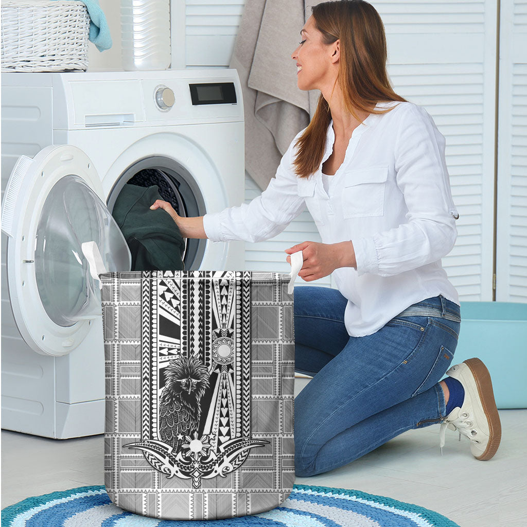 Mabuhay Philippines Festival Laundry Basket Philippine Eagle Sun Three Stars Barong Pattern DT05 - Polynesian Pride