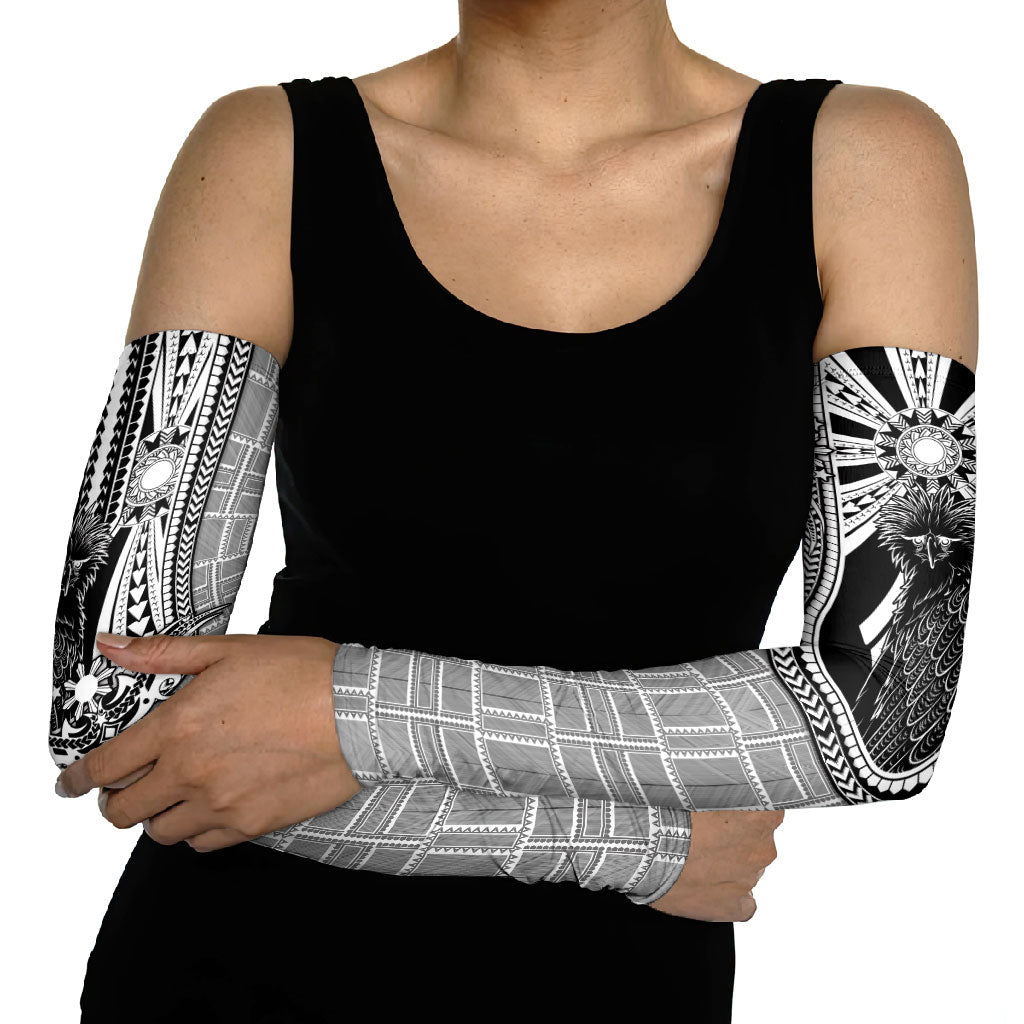 Mabuhay Philippines Festival Arm Sleeves Philippine Eagle Sun Three Stars Barong Pattern DT05 - Polynesian Pride